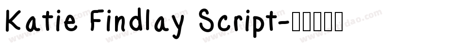 Katie Findlay Script字体转换